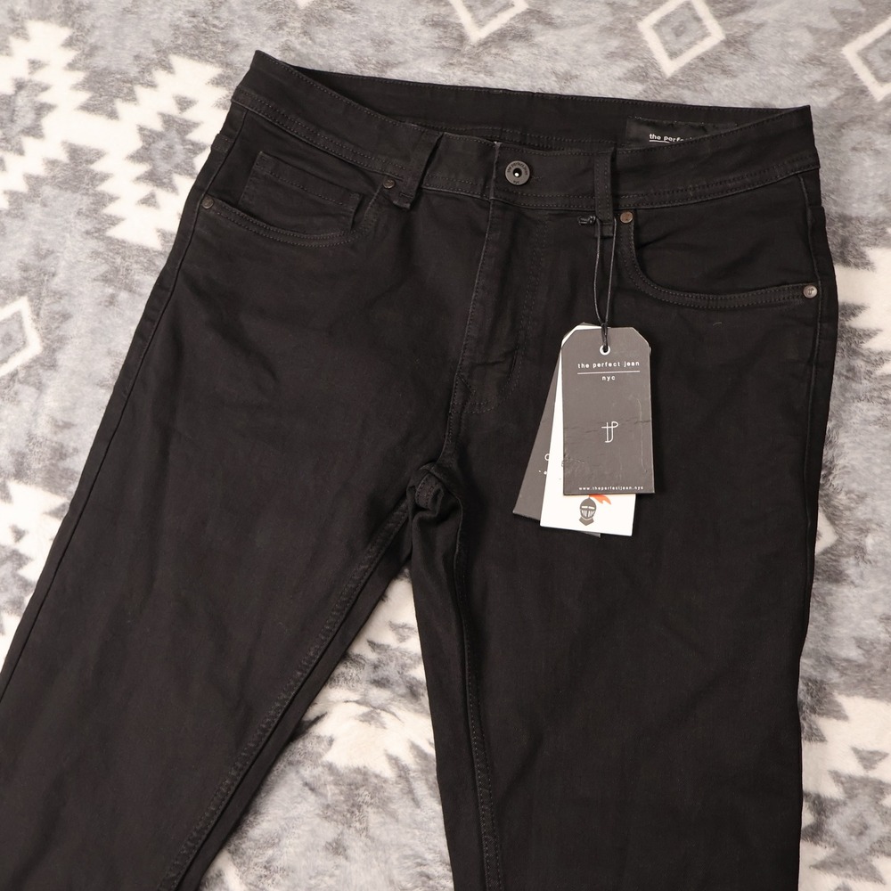 NWT The Perfect Jean NYC Bandit Black Slim Fit Jeans 32x30 JU9T1BBDT Mens Denim